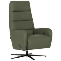 RELAXSESSEL Leder Olivgrün  - Schwarz/Olivgrün, Modern, Leder/Metall (66/110/83cm) - Joop!