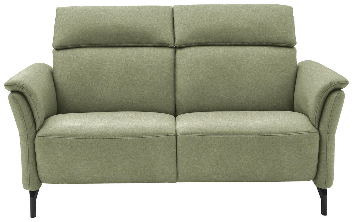 2-SITZER-SOFA  in Mikrofaser Hellgrün  - Schwarz/Hellgrün, KONVENTIONELL, Textil/Metall (178/103/92cm) - Dieter Knoll