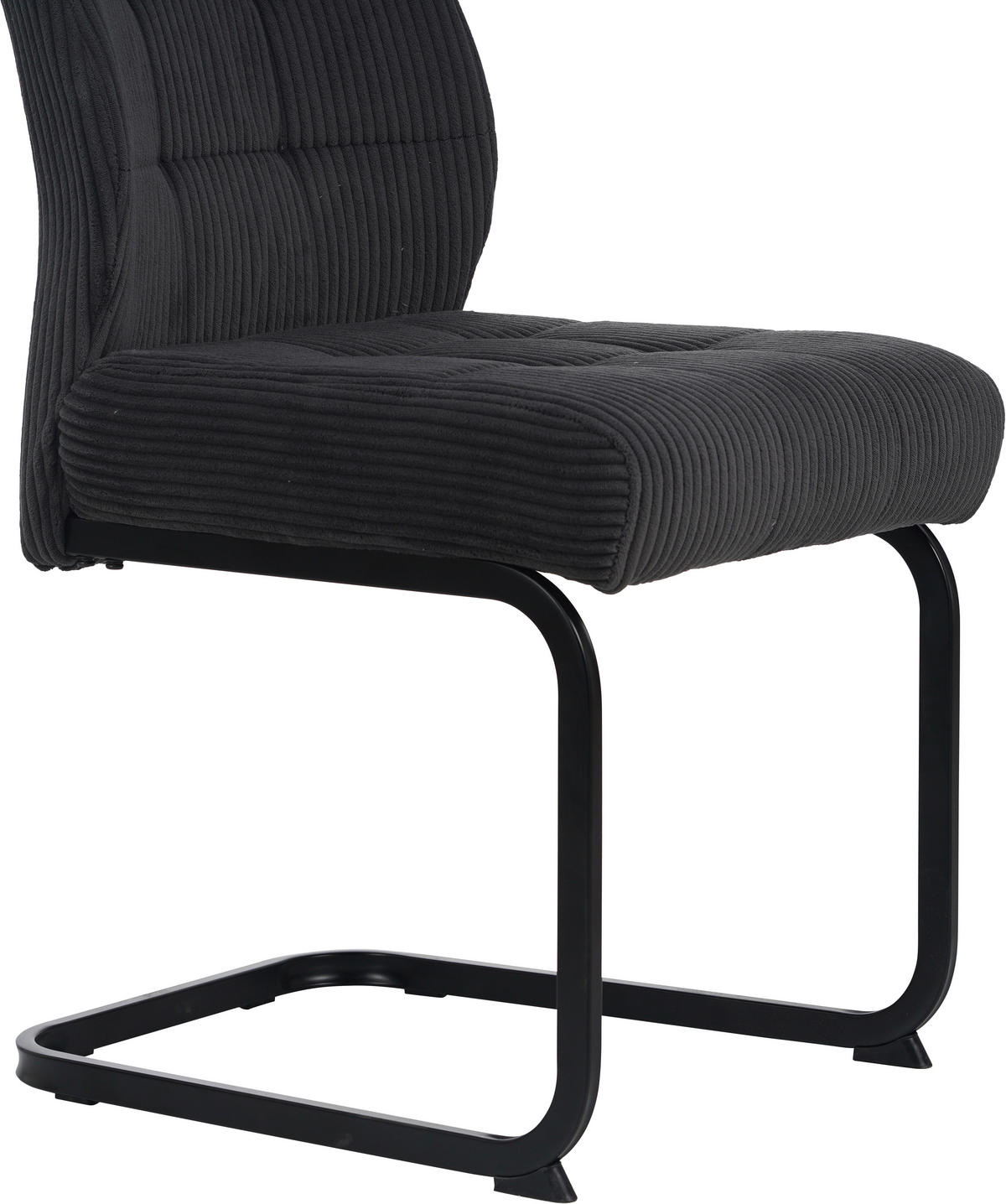 SCHWINGSTUHL  in Eisen Cord  - Dunkelgrau/Schwarz, Design, Textil/Metall (46/96/61.5cm) - Carryhome