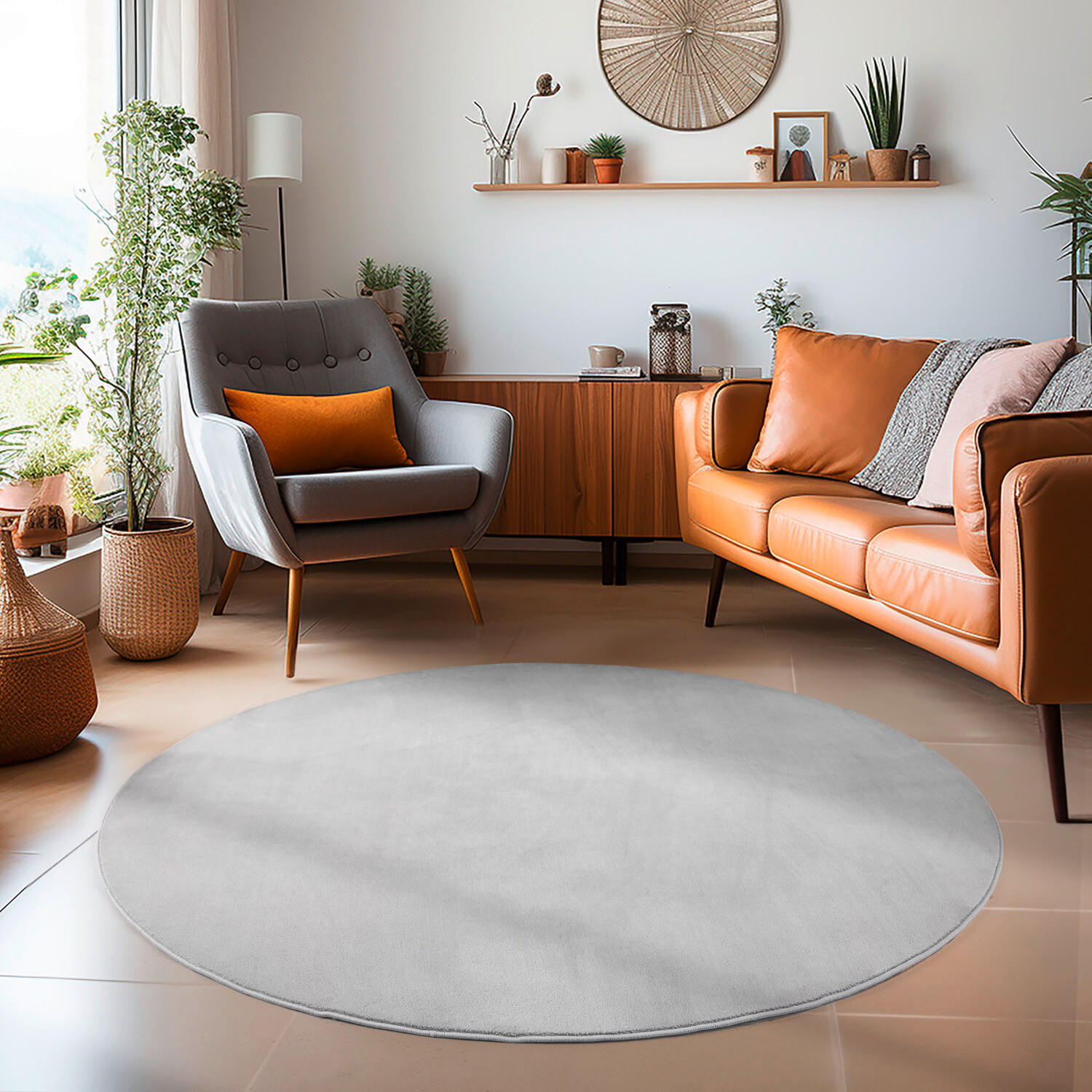 FLACHWEBETEPPICH 200/200 cm Sky Silberfarben  - Silberfarben, Design, Textil (200/200cm) - Novel