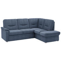 ECKSOFA Chenille Blau  - Blau/Schwarz, Konventionell, Kunststoff/Textil (235/185cm) - Beldomo Comfort