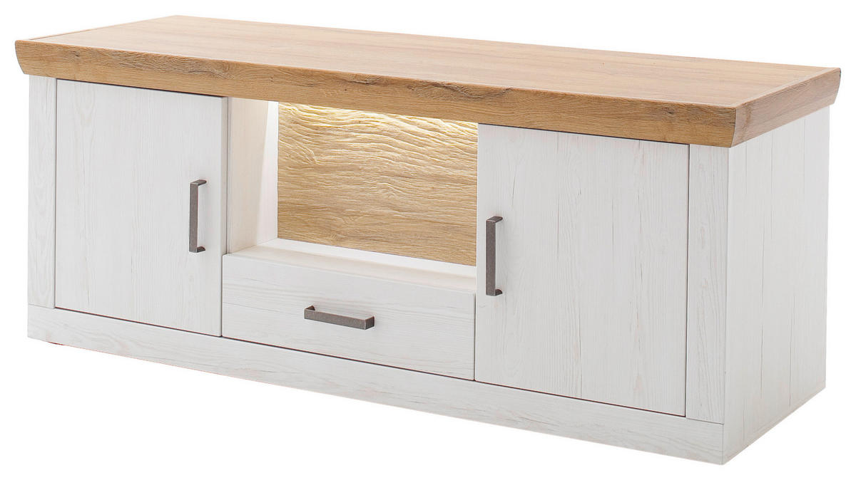LOWBOARD  in 154/62/50 cm  - Eichefarben/Graphitfarben, Design, Holzwerkstoff/Kunststoff (154/62/50cm) - MID.YOU