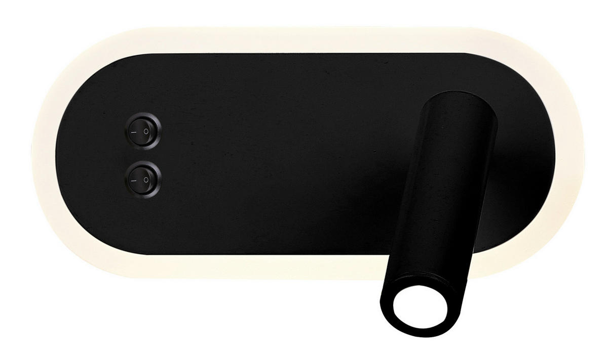 WANDLEUCHTE 13/29/9.5 cm   - Schwarz, Design, Metall (13/29/9.5cm)