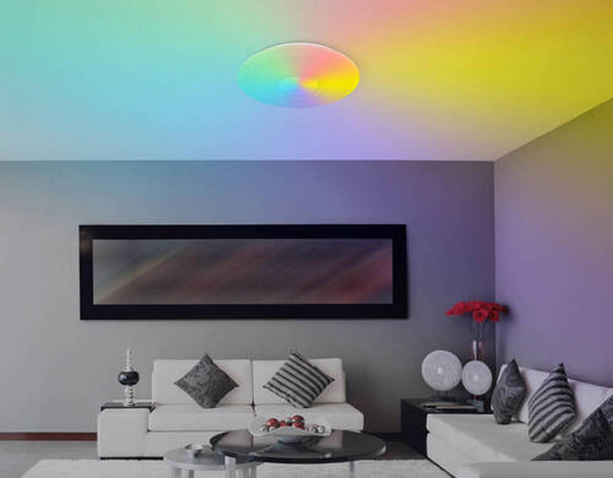 LED-DECKENLEUCHTE 40 W  48,5/7,2 cm    - Klar/Weiss, Design, Glas/Kunststoff (48,5/7,2cm) - Globo