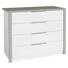 KOMMODE Grau, Weiß - Silberfarben/Weiß, Design, Metall (117,3/90,8/56,2cm) - Paidi