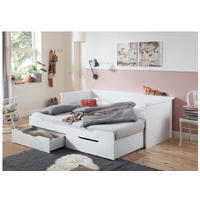 KREVET 90-180/200 cm     bela  - bela, Moderno, pločasti materijal (90-180/200cm)