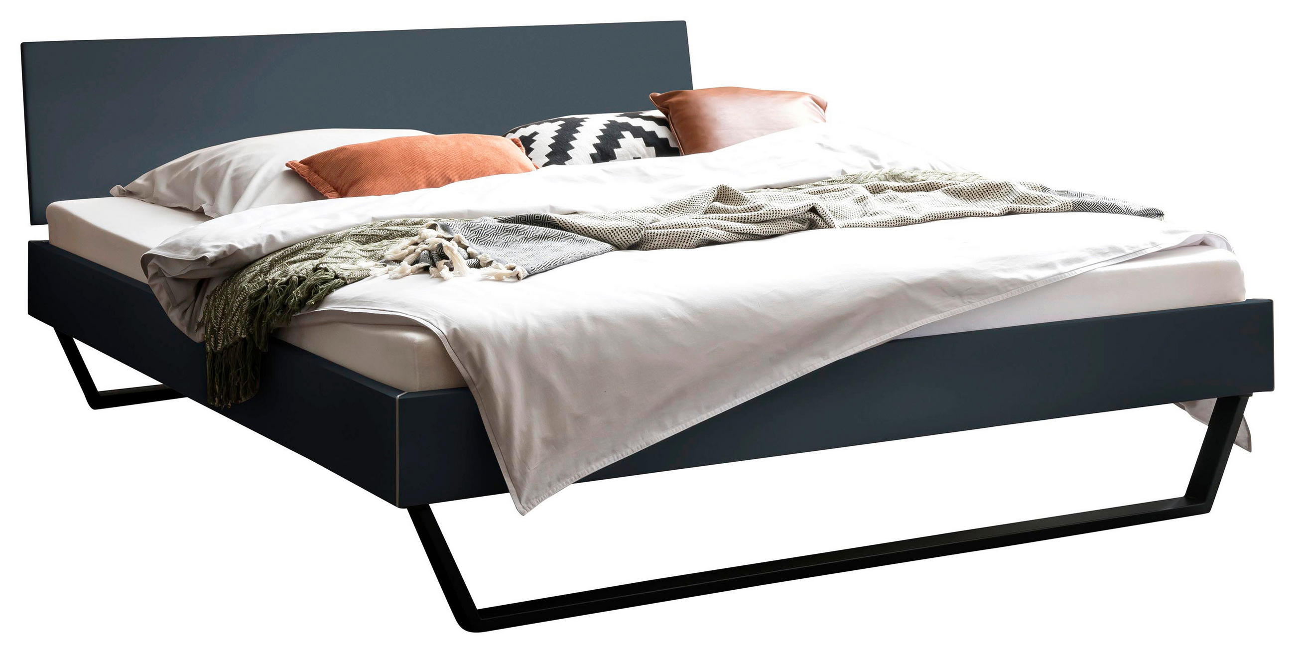 BETT 140/200 cm Anthrazit  - Anthrazit, Design, Metall (140/200cm) - Hasena