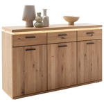 SIDEBOARD 149/91/42 cm  - Eiche Bianco/Schwarz, Natur, Holz/Holzwerkstoff (149/91/42cm) - Linea Natura