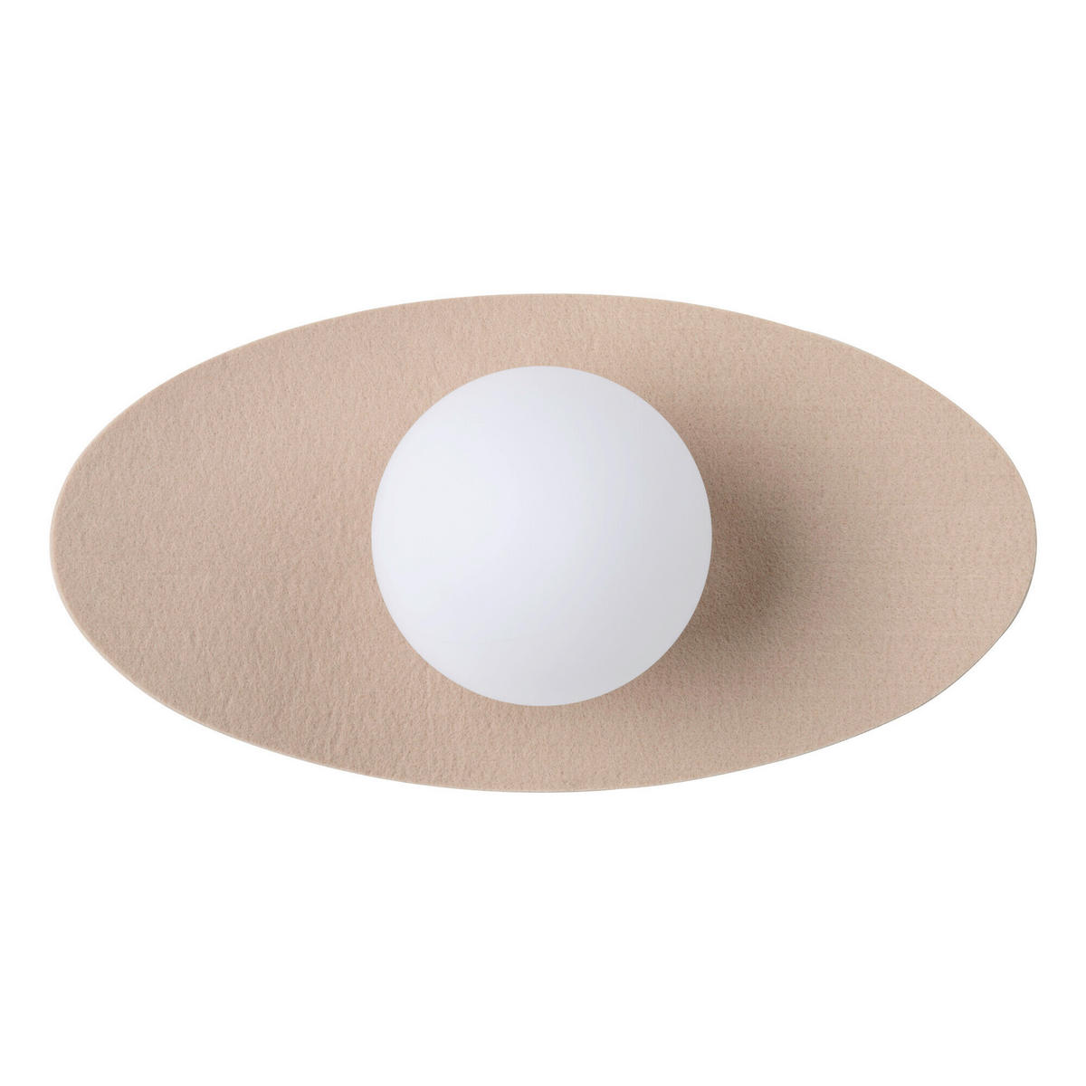 WANDLEUCHTE 28/13,5/15 cm   - Beige, Design, Glas/Textil (28/13,5/15cm) - Osram