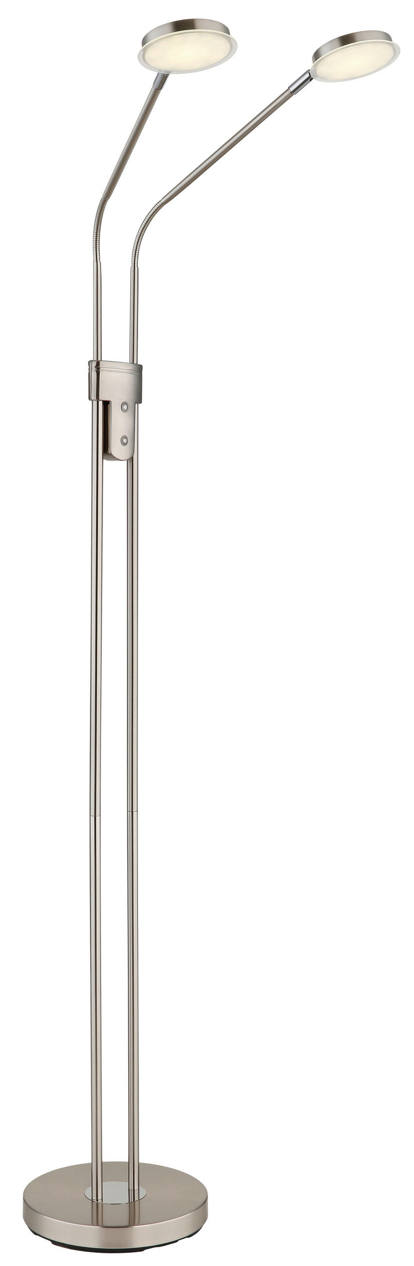 LED-STEHLEUCHTE Silvio 93/25 cm  - Schwarz/Weiß, Design, Kunststoff/Metall (93/25cm) - Globo