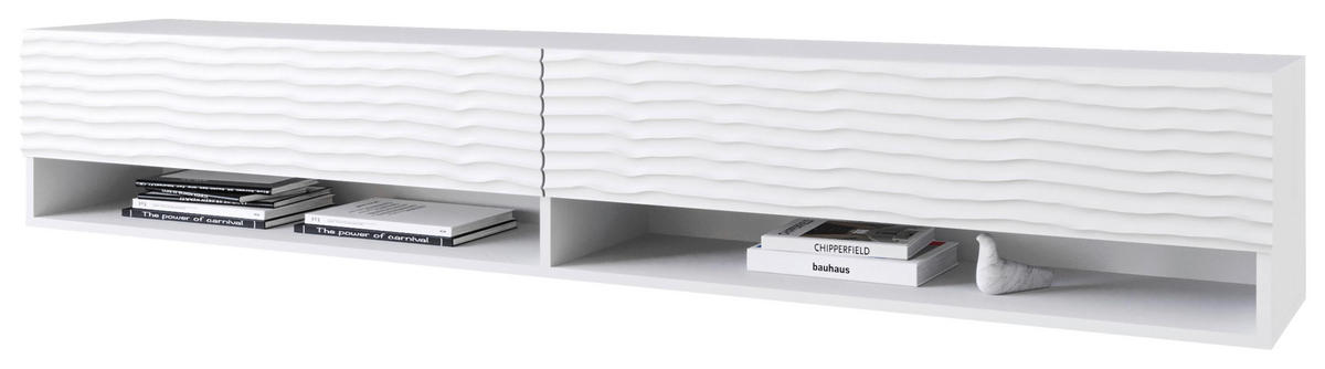 LOWBOARD  in 180/30/31 cm  - Weiss/Grau, Lifestyle, Holzwerkstoff/Kunststoff (180/30/31cm) - P & B