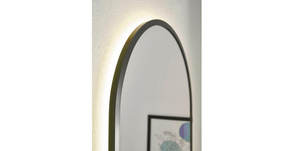 BADEZIMMERSPIEGEL 50/90/5 cm  - Schwarz, KONVENTIONELL, Glas/Kunststoff (50/90/5cm) - Linea Natura