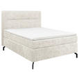 BOXSPRINGBETT 140/200 cm  in Greige  - Greige/Schwarz, Design, Textil/Metall (140/200cm) - Esposa