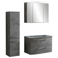 Baie 110 cm - gri închis/gri, Konventionell, sticlă/material pe bază de lemn (110cm) - Held