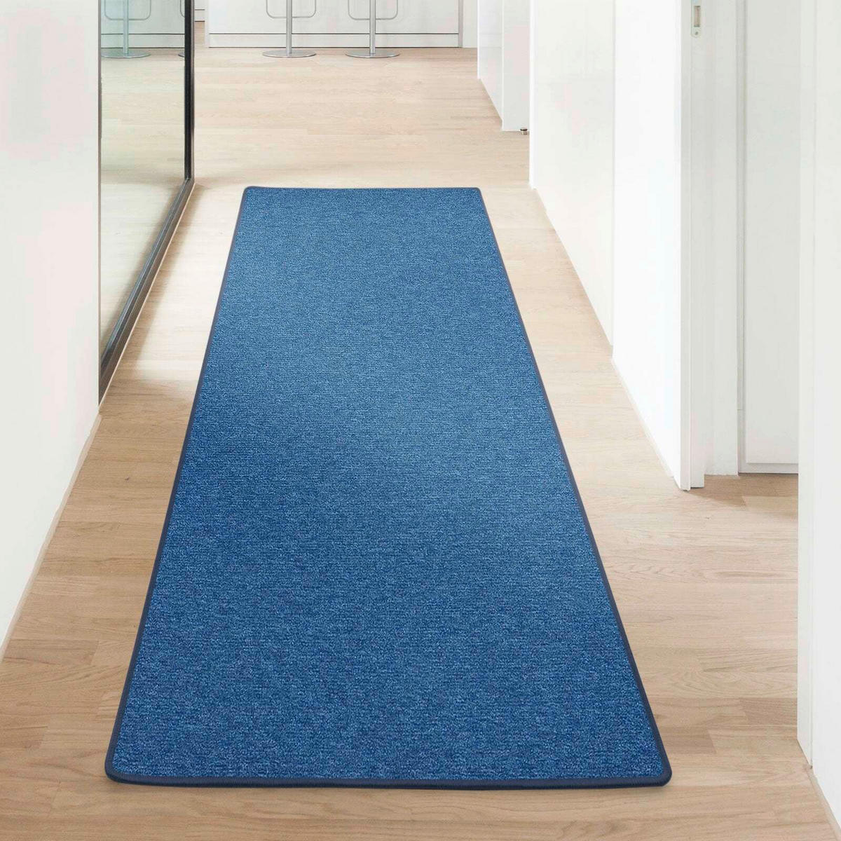 WEBTEPPICH  Wohnzimmer 80/150 cm London Blau rechteckig  - Blau, Basics, Kunststoff/Textil (80/150cm) - Floordirekt
