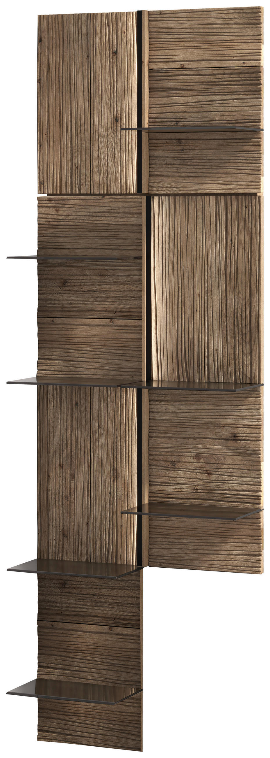 WANDPANEEL Wildeiche  64/192/23 cm  - Wildeiche, Design, Glas/Holz (64/192/23cm) - Voglauer