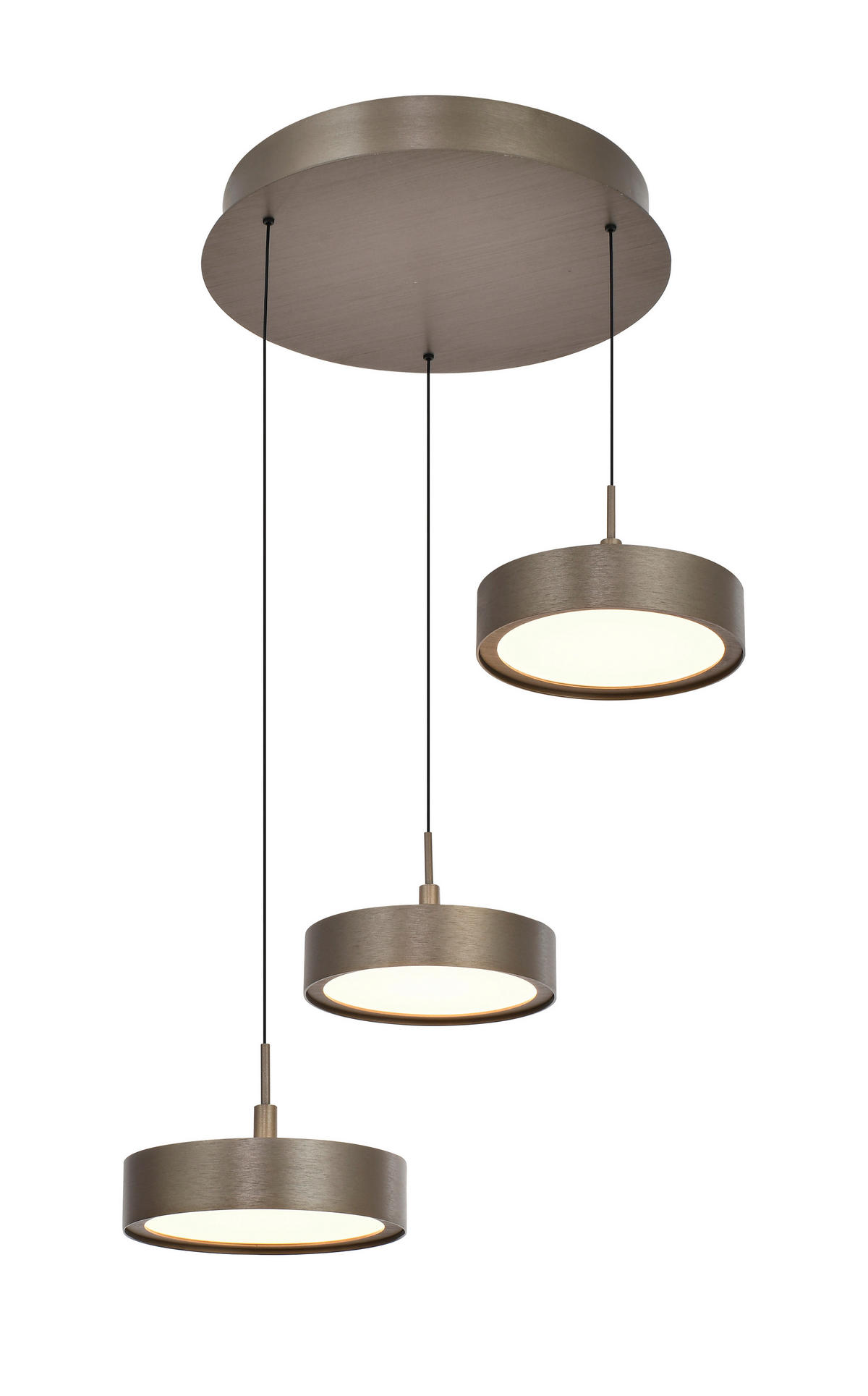 LED-HÄNGELEUCHTE Valensole 42,5/150/42,5 cm  - Bronzefarben, Design, Metall (42,5/150/42,5cm)
