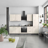 KÜCHENLEERBLOCK 300 cm   Weiss, Schieferfarben  - Schieferfarben/Weiss, Modern, Holzwerkstoff/Metall (300cm) - Celina