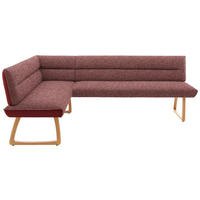 ECKBANK 162/237 cm  in Rot  - Eichefarben/Rot, Design, Holz/Textil (162/237cm) - Koinor
