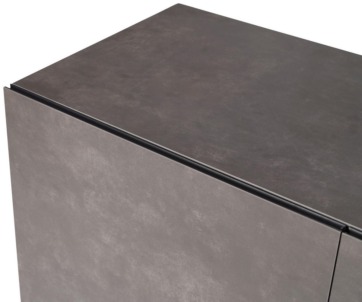 SIDEBOARD  180/75/50 cm 1 Schublade(n)  - Anthrazit/Schwarz, Design, Keramik/Holzwerkstoff (180/75/50cm) - Belluti