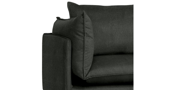 ECKSOFA Schwarz Samt  - Schwarz, Design, Textil/Metall (241/200cm) - Carryhome