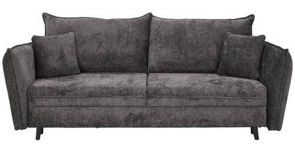 SCHLAFSOFA in Chenille Grau  - Schwarz/Grau, KONVENTIONELL, Holz/Textil (238/99/108cm) - Carryhome