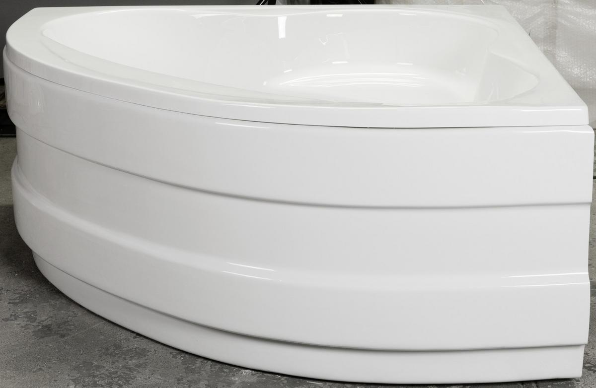 BADEWANNE Wandmontage  140/140/45 cm  - Weiß, KONVENTIONELL, Kunststoff (140/140/45cm)