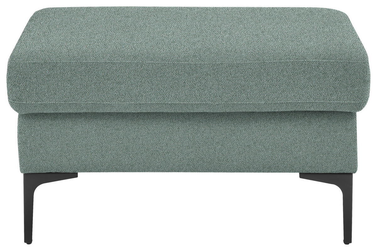 3-SITZER-SOFA in Flachgewebe Salbeigrün  - Salbeigrün/Schwarz, Design, Textil/Metall (226/89/97cm) - Pure Home Lifestyle