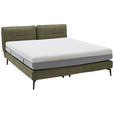 BOXSPRINGBETT 180/200 cm  in Grün  - Schwarz/Grün, Design, Textil/Metall (180/200cm) - Johann Jakob