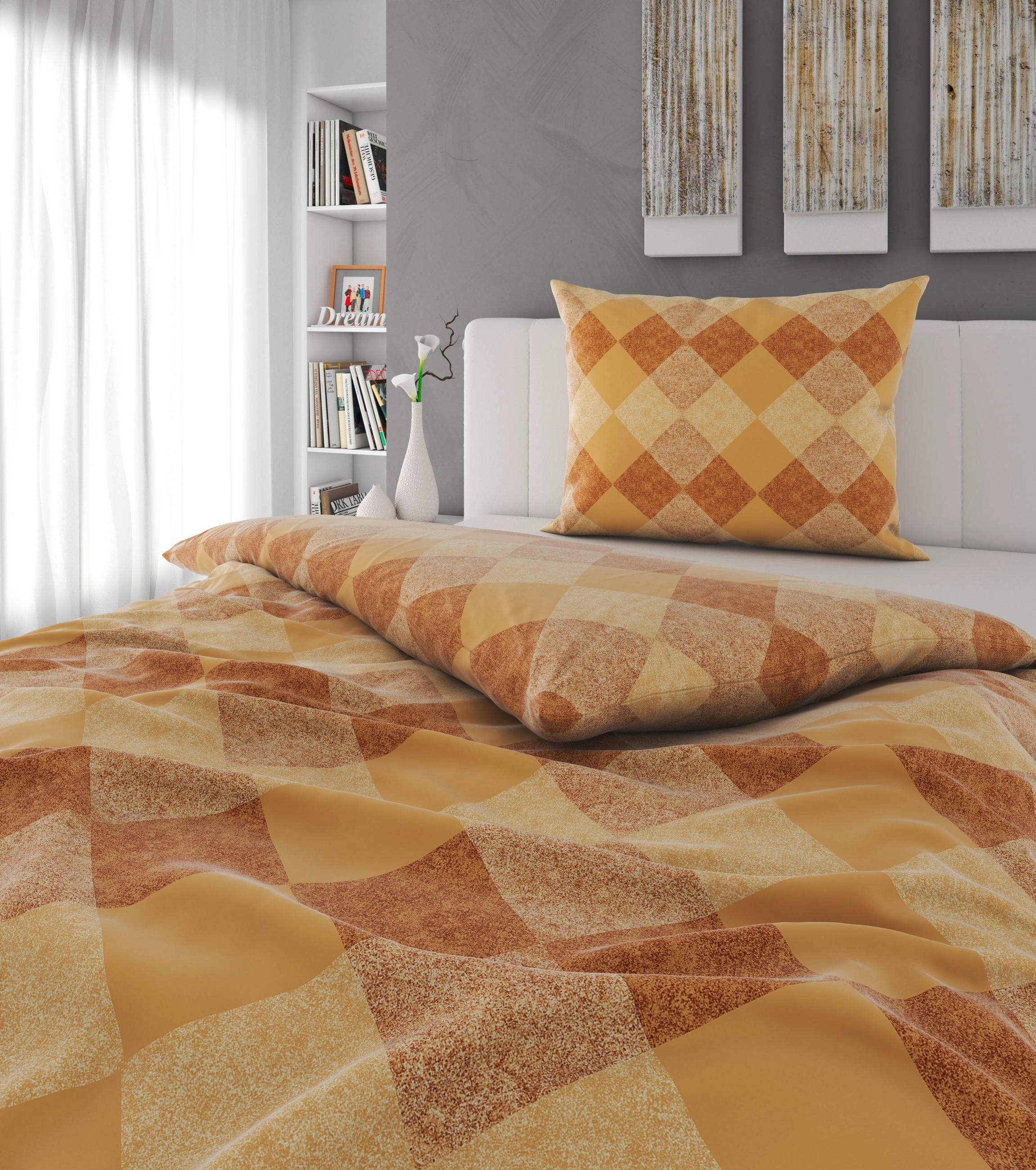 BETTWÄSCHE TANJA Satin 140/200 cm  - Beige, KONVENTIONELL, Textil (140/200cm) - Esposa