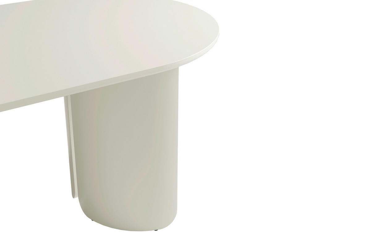 ESSTISCH 160/90/76 cm Nachbildung  Holzwerkstoff oval Seidengrau  - Seidengrau, MODERN, Holzwerkstoff (160/90/76cm) - Schöner Wohnen