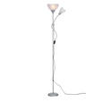 STEHLEUCHTE 42/21/180 cm    - Silberfarben/Weiß, Basics, Kunststoff/Metall (42/21/180cm) - Boxxx
