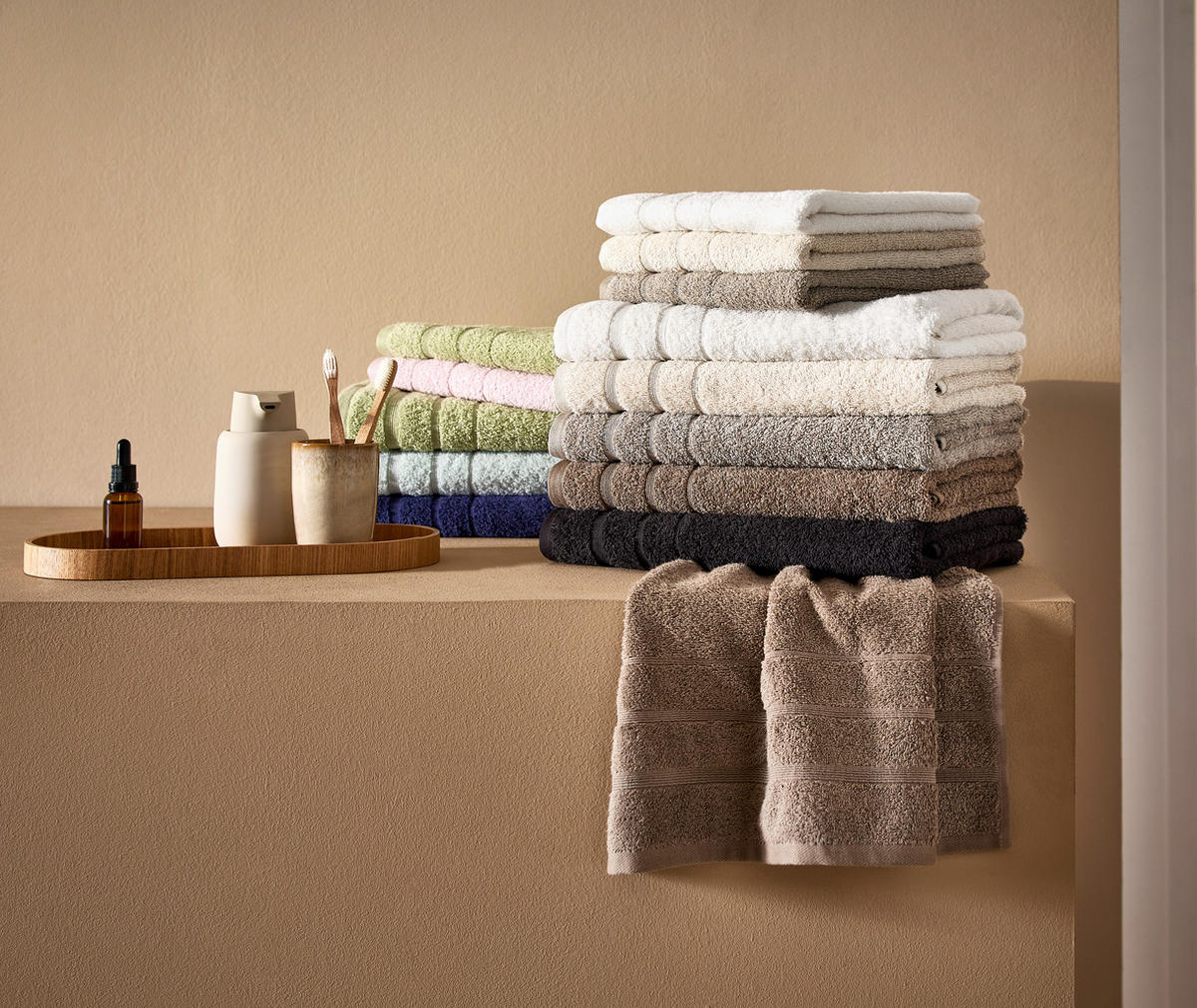 HANDTUCH MAKI Salbeigrün  - Salbeigrün, Basics, Textil (50/100cm) - Bio:Vio