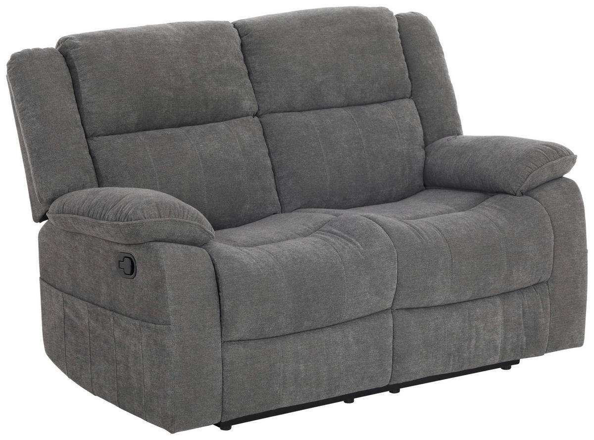 2-SITS SOFFA i textil grå  - svart/grå, Basics, textil/plast (153/101/90cm) - P & B