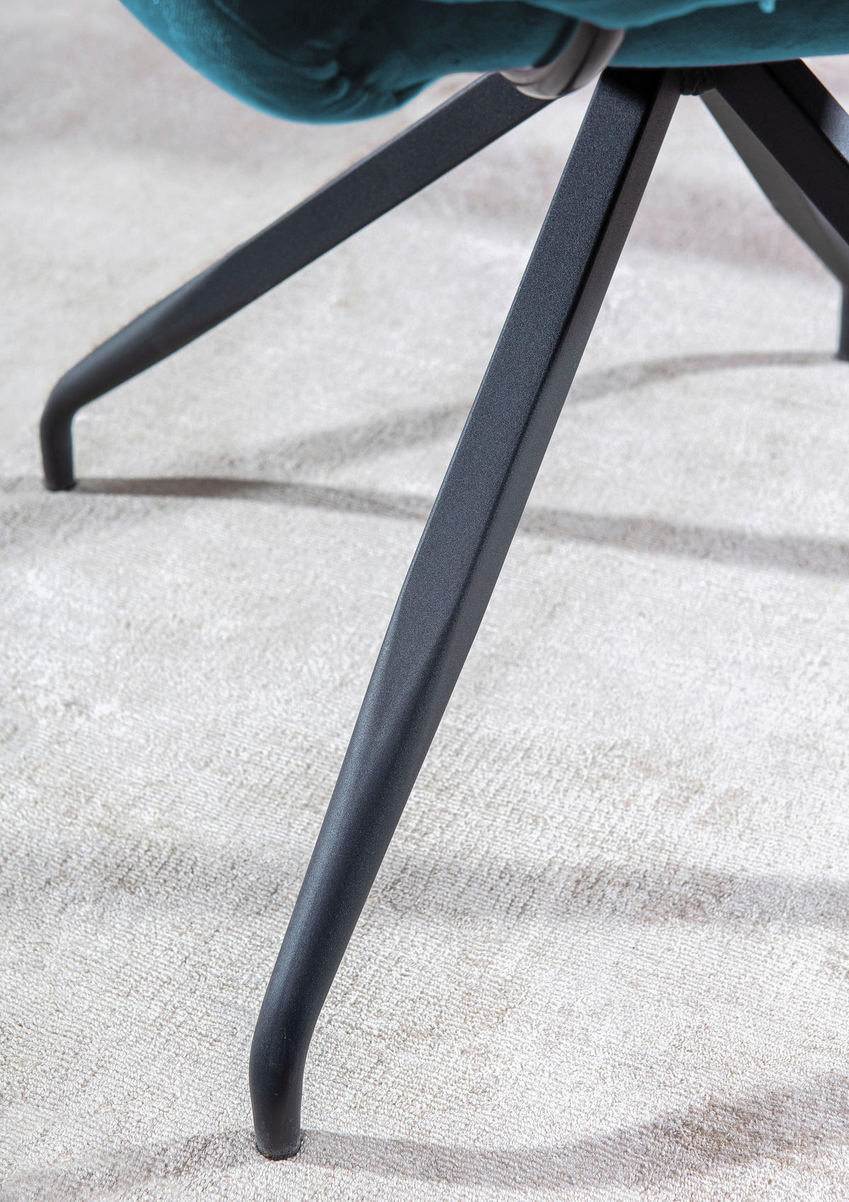 SCAUN CU BRAȚE in negru, turcoaz  - turcoaz/negru, Design, metal/textil (68/88/66cm) - Landscape