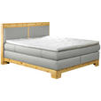 BOXSPRINGBETT 180/200 cm  in Silberfarben  - Silberfarben, Natur, Holz/Textil (180/200cm) - Linea Natura