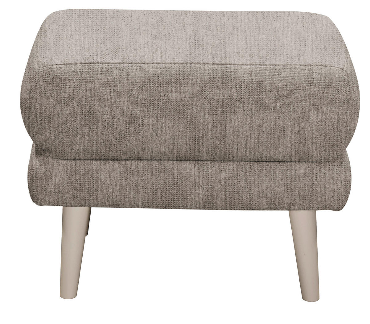 HOCKER MINA Mikrovelours Taupe  - Taupe/Kaschmir, MODERN, Holz/Textil (63/43/42cm) - MID.YOU