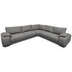 ECKSOFA Grau Struktur  - Chromfarben/Grau, KONVENTIONELL, Textil/Metall (280/310cm) - Carryhome