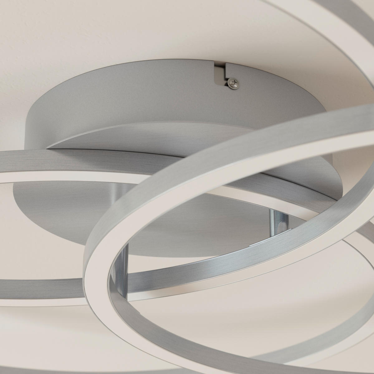 LED-DECKENLEUCHTE Fontana 71/52/9 cm  - Alufarben, Design, Kunststoff/Metall (71/52/9cm) - Novel