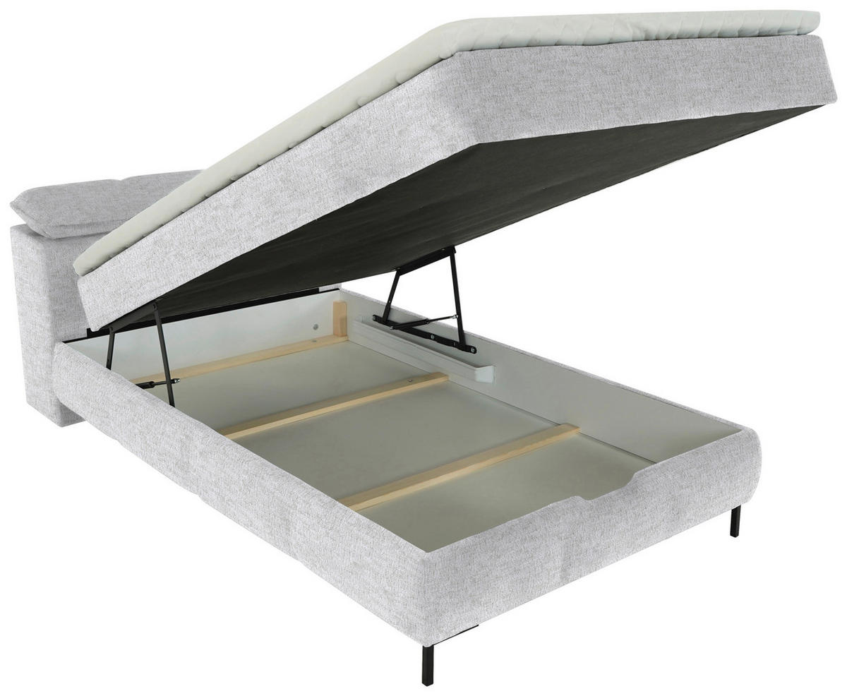 BOXBETT 120/200 cm  in Grau  - Schwarz/Grau, KONVENTIONELL, Holz/Holzwerkstoff (120/200cm) - Xora