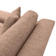 BIGSOFA Struktur, Bouclé Rotbraun  - Rotbraun/Greige, MODERN, Kunststoff/Textil (240/76/125cm) - Landscape