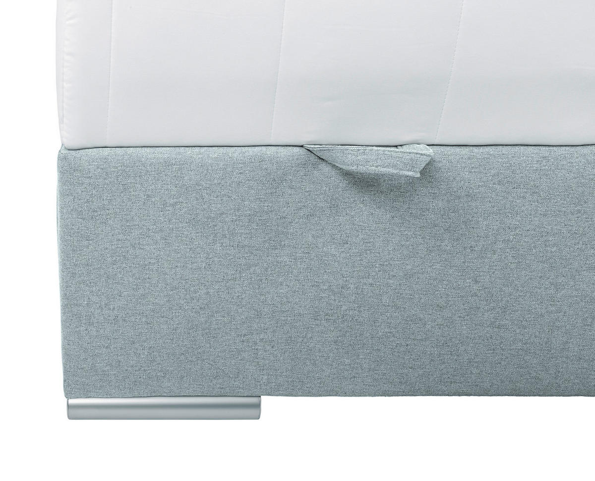 BOXBETT 90/200 cm  in Hellblau  - Chromfarben/Hellblau, Konventionell, Kunststoff/Textil (90/200cm) - Carryhome