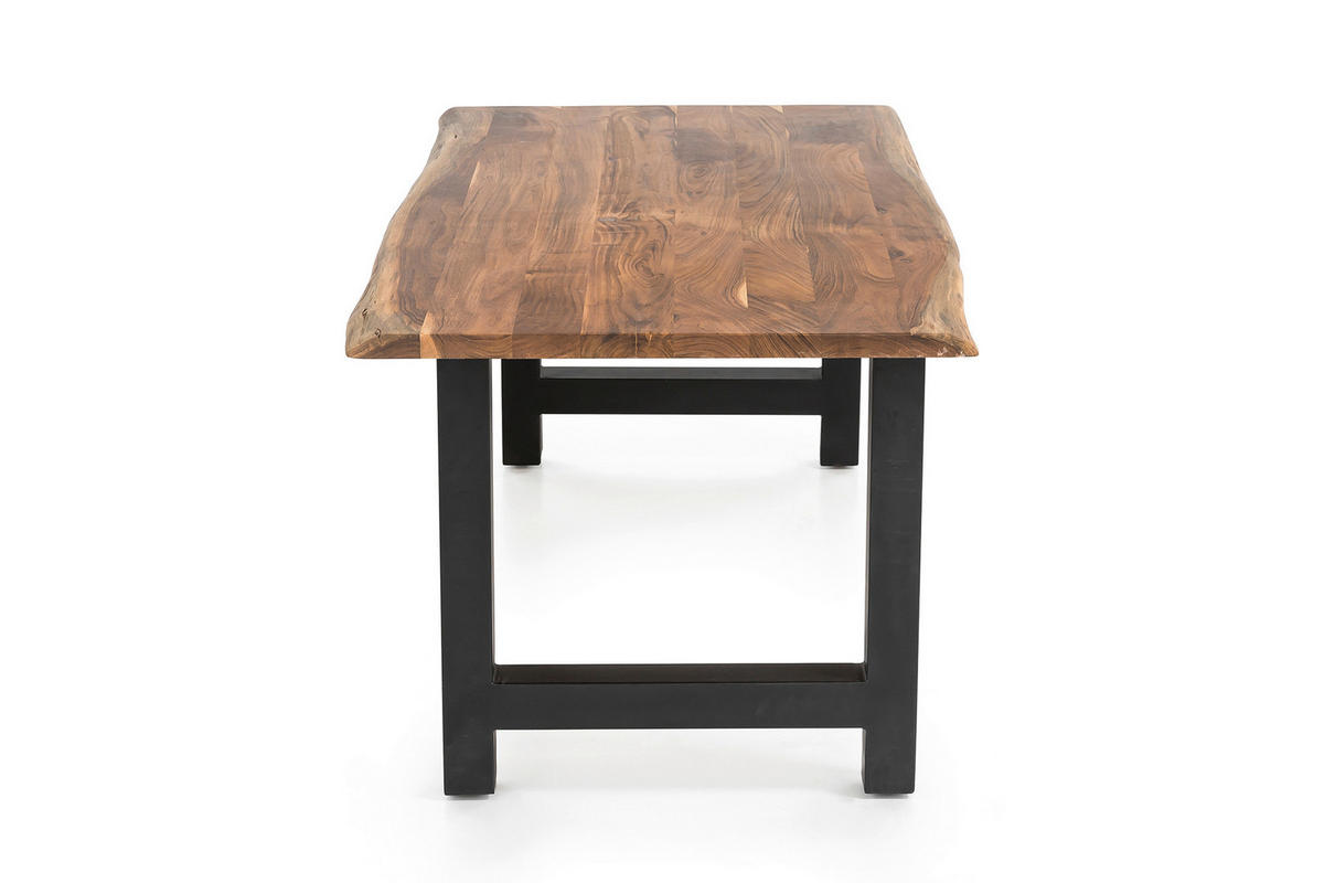 ESSTISCH in Holz 140/80/76,5 cm  - Schwarz/Naturfarben, MODERN, Holz/Metall (140/80/76,5cm) - Livetastic