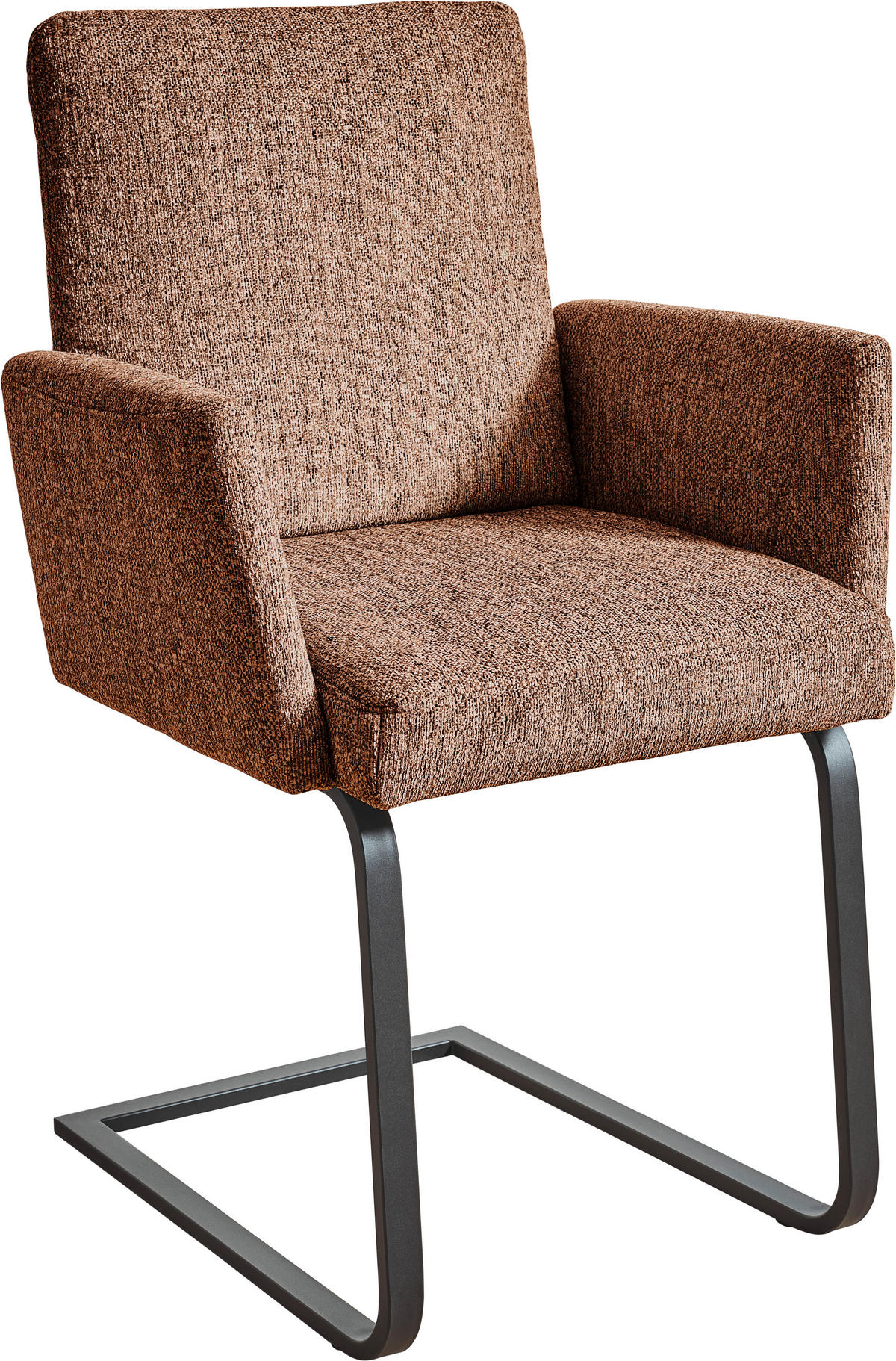 ARMLEHNSTUHL  in Stahl Flachgewebe  - Schwarz/Orange, Design, Textil/Metall (60/92/60cm) - Dieter Knoll