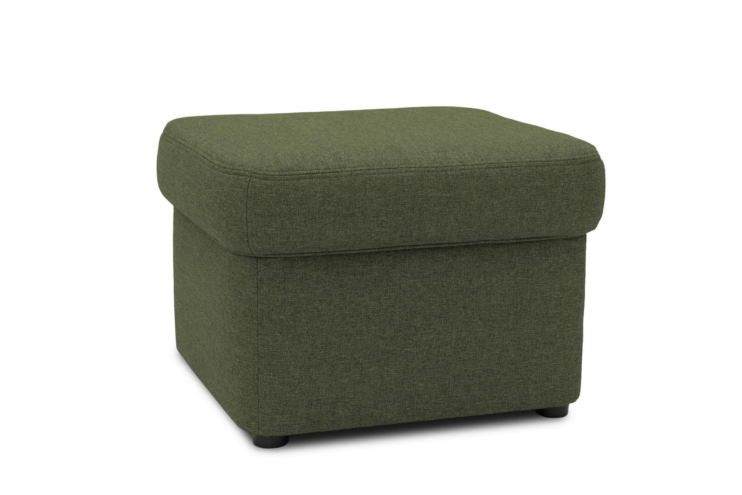 HOCKER Mikrofaser Grün - Schwarz/Grün, KONVENTIONELL, Kunststoff/Textil (61/40/61cm) - MID.YOU