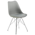STUHL  in Kunststoff matt  - Chromfarben/Grau, Trend, Kunststoff/Textil (48,5/85,5/54cm) - Carryhome