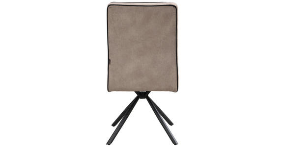 STUHL - Taupe/Schwarz, Design, Textil/Metall (46,5/91/62,5cm) - Ambia Home