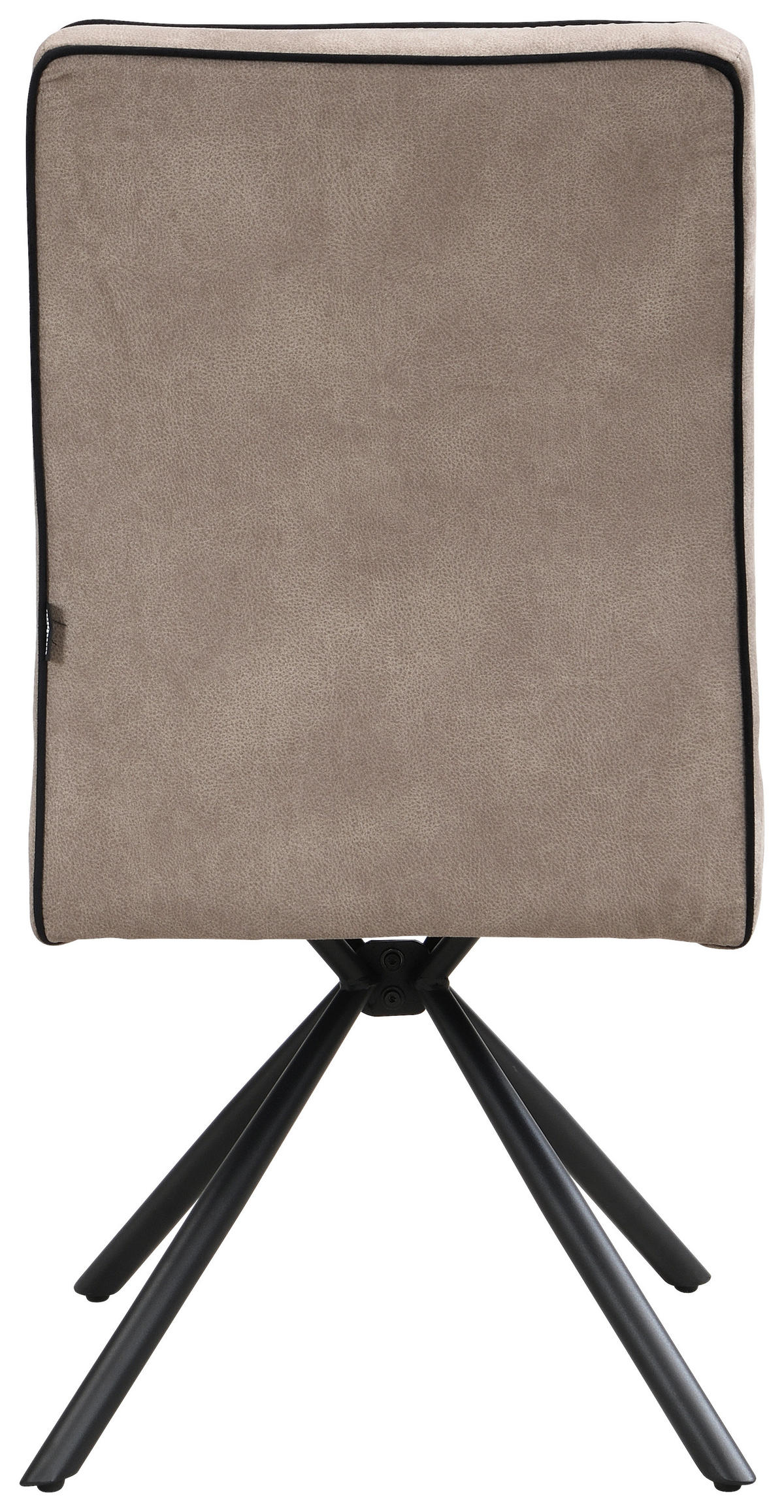 STUHL - Taupe/Schwarz, Design, Textil/Metall (46,5/91/62,5cm) - Ambia Home