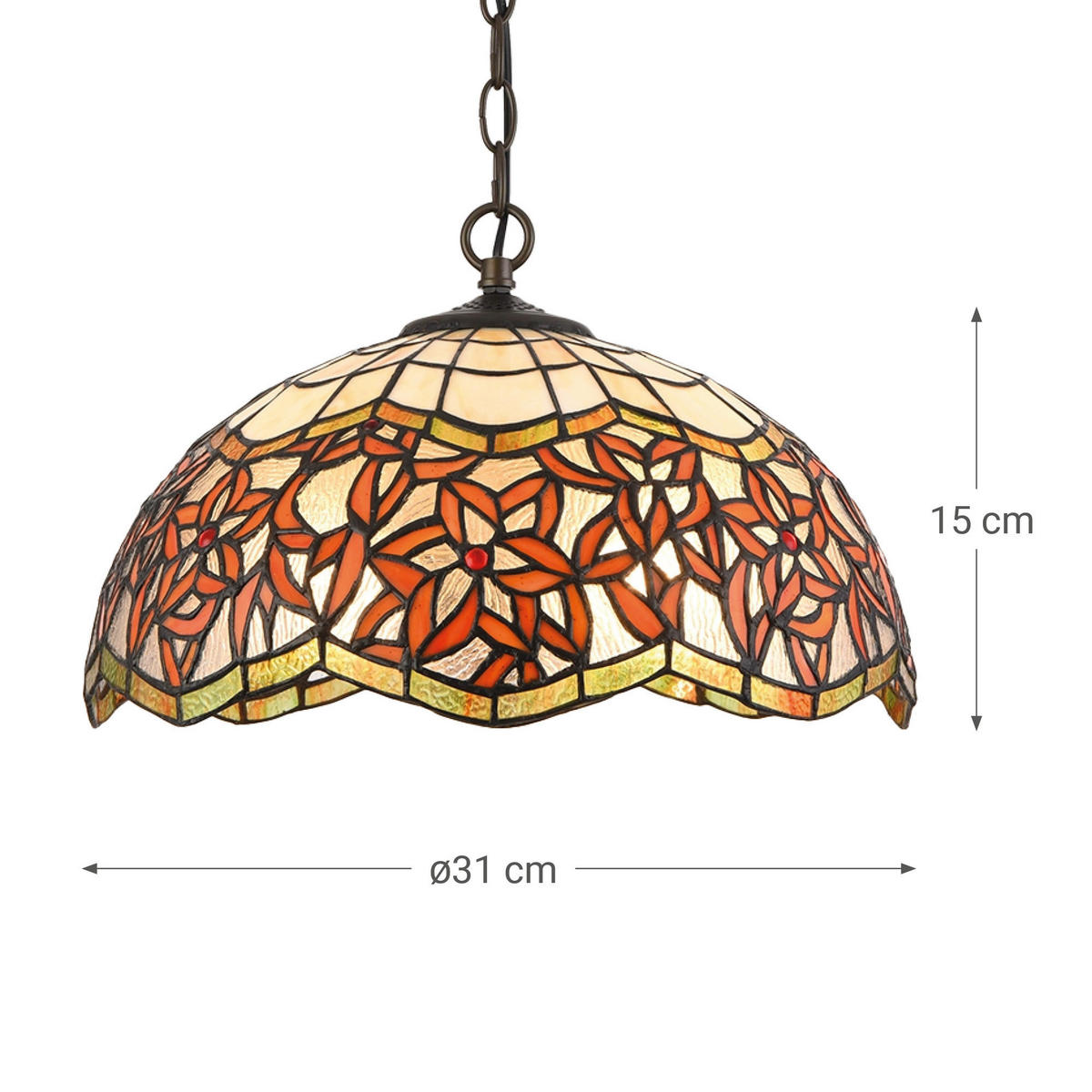 FÜGGŐLÁMPA  - többszínű, Basics, Üveg (23.5/40/40cm)