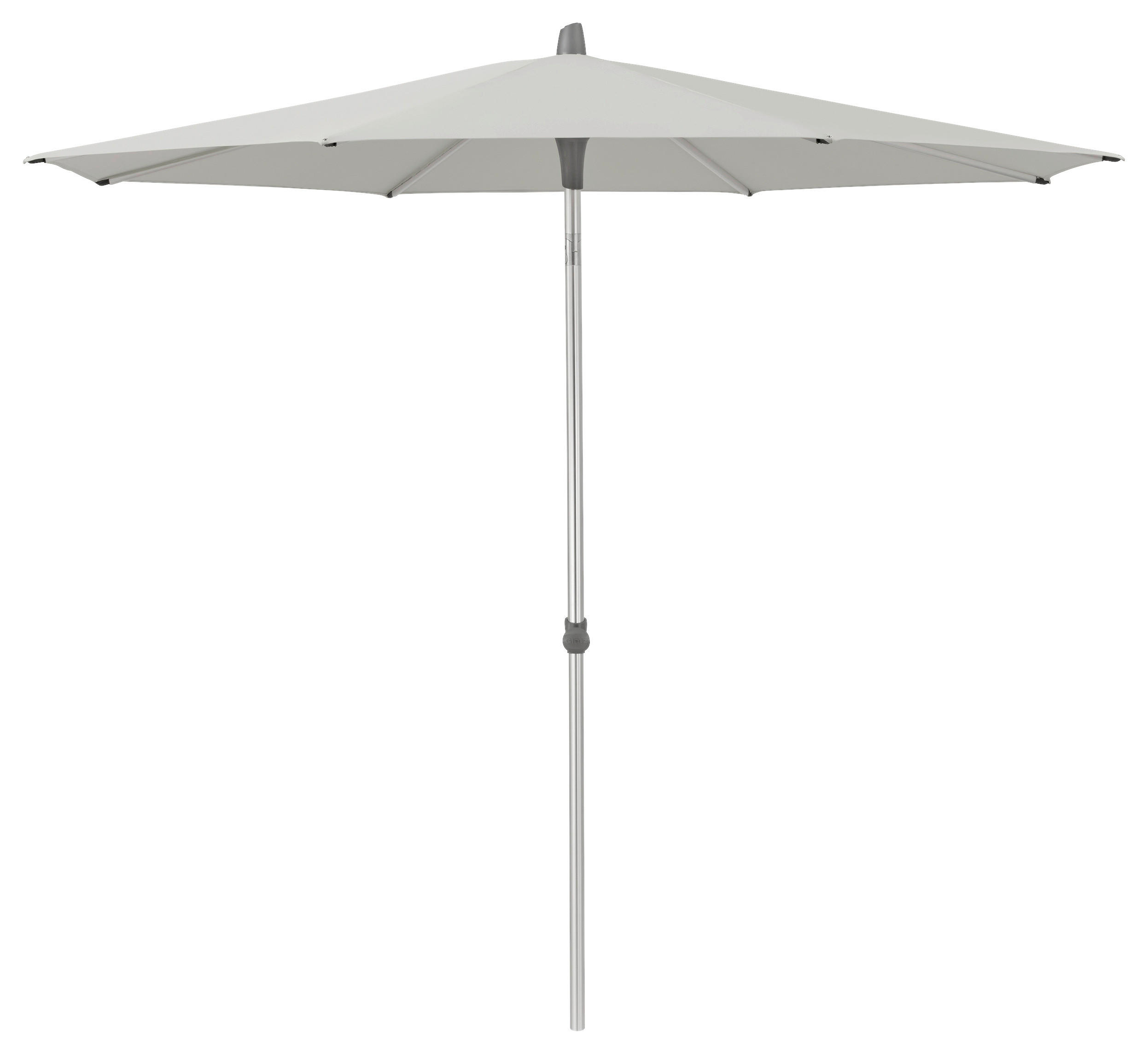 SONNENSCHIRM 250 cm   - Silberfarben/Hellgrau, Basics, Textil/Metall (250cm) - Glatz